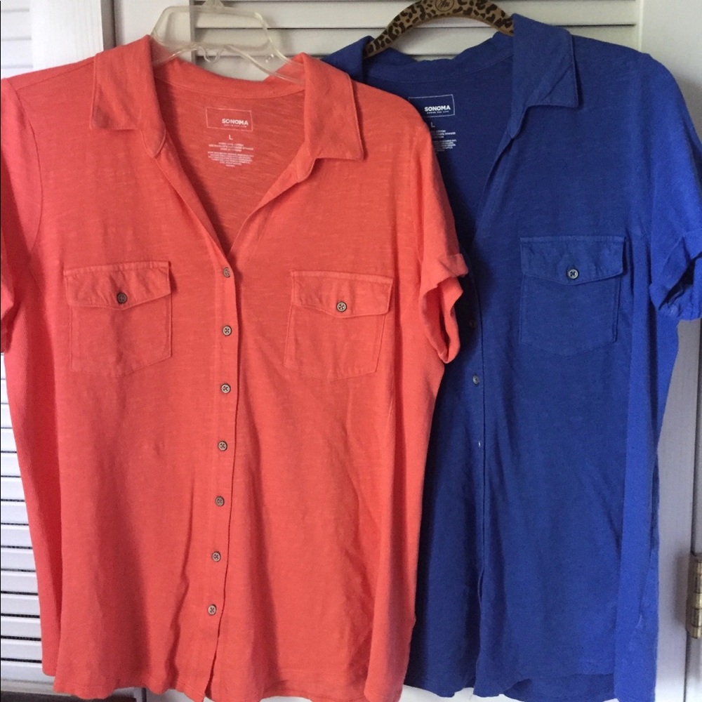 EUC Bundled Pair of Short Sleeved Collared Shirts